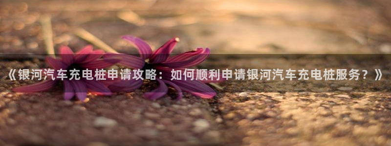 威廉希尔公司怎么样：《银河汽车充电桩申请攻略：如何顺利申请银河汽车充电桩服务？》
