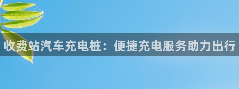 威廉娱乐百分百：收费站汽车充电桩：便捷充电服务助力出行