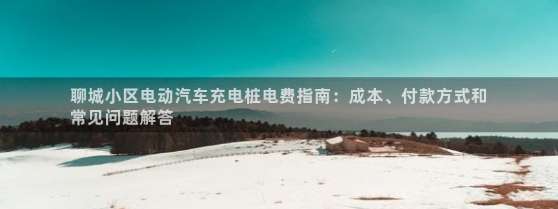威廉希尔小球准不准：聊城小区电动汽车充电桩电费指南：成本、付款方式和
常见问题解答