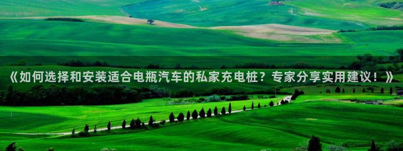 威廉希尔中文网站是不是真的假的：《如何选择和安装适合电瓶汽车的私家充电桩？专家分享实用建议！》