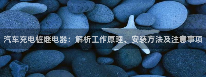 威廉希尔凯利指数特点：汽车充电桩继电器：解析工作原理、安装方法及注意事项