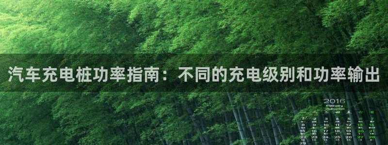 国内可以在威廉希尔买球吗：汽车充电桩功率指南：不同的充电级别和功率输出