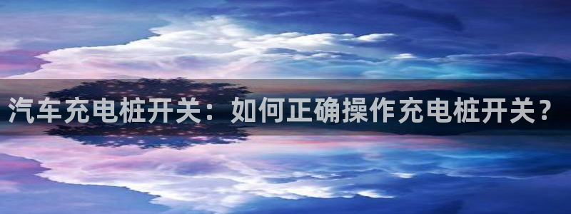 威廉希尔让球盘和竞彩让球盘对比：汽车充电桩开关：如何正确操作充电桩开关？