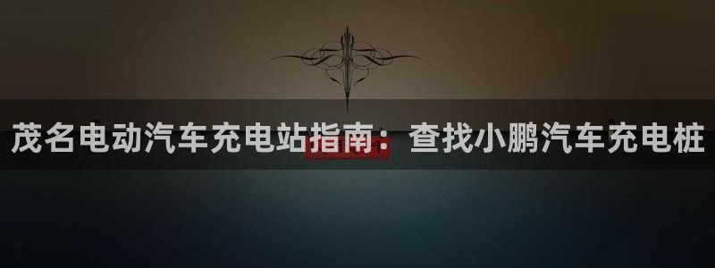 威廉希尔1.36数据：茂名电动汽车充电站指南：查找小鹏汽车充电桩